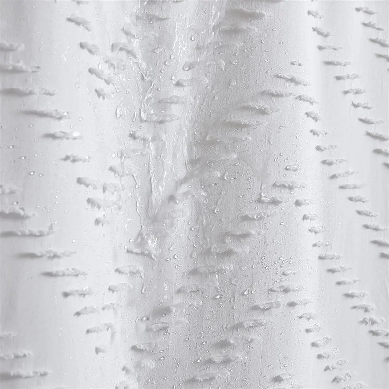 white Shower Curtain Woven Fabric