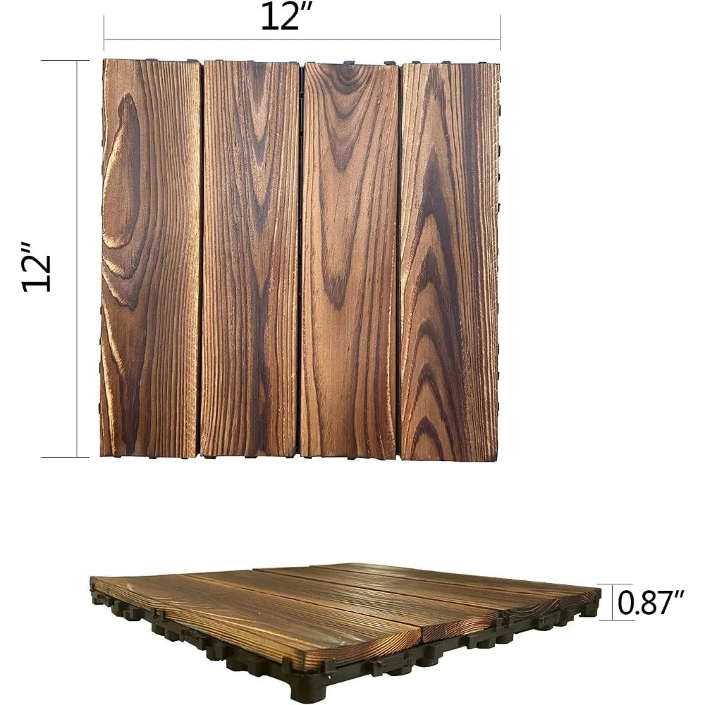 Hardwood Interlocking Tiles Outdoor