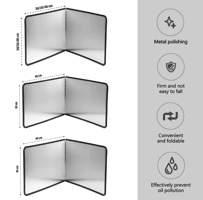 Kitchen Oil Stainless Steel Splatter Heat Baffle