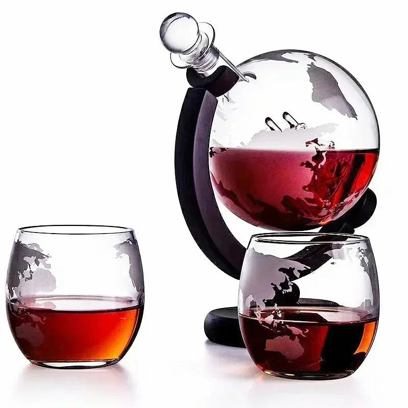 Decanter with Fine Wood Stand Liquor Gifts