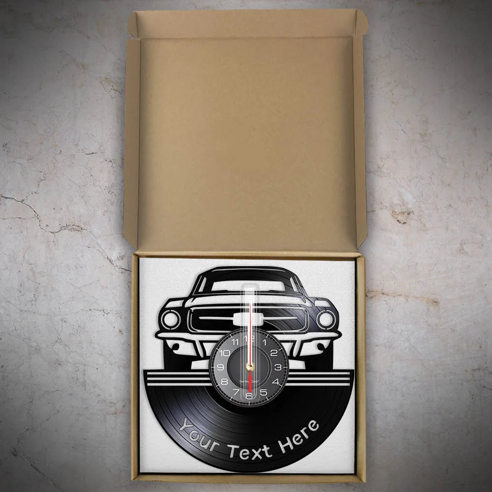 Garage Clock Personalised Made Of Vinyl Record