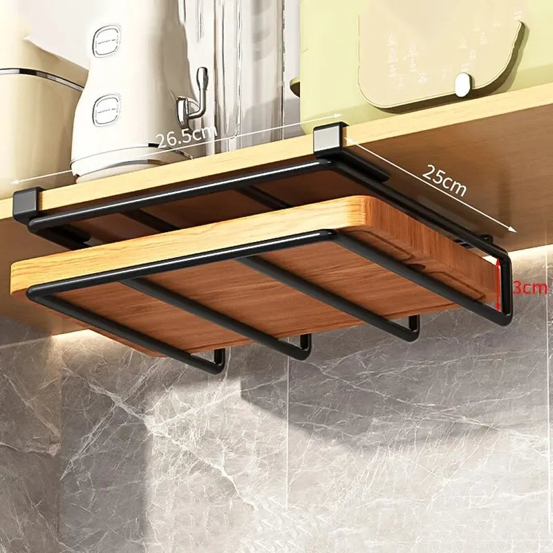 Hanging Rack with Hooks Under Cupboard