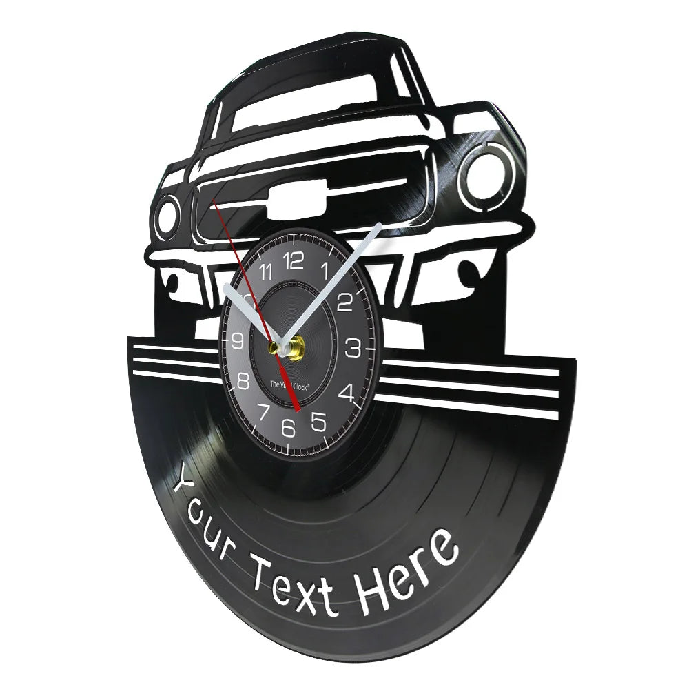 Garage Clock Personalised Made Of Vinyl Record