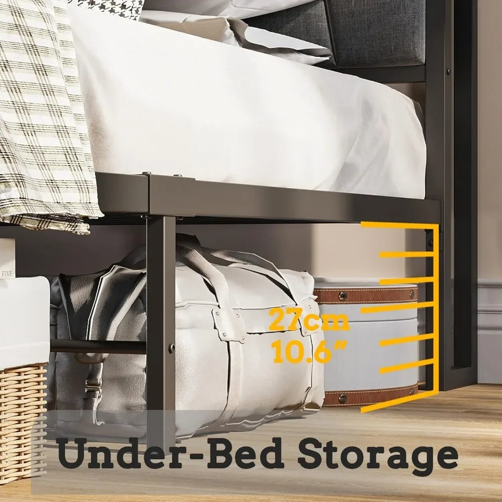 King size with drawers, no need for a box spring,