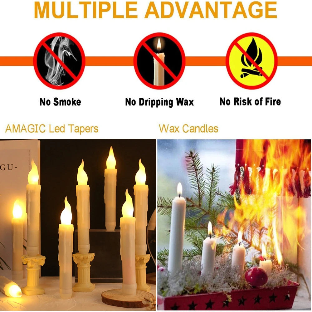 LED Flameless Battery Operated Candlesticks