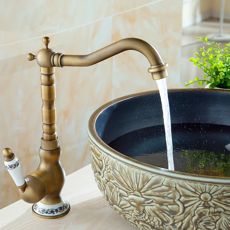 Antique Bronze Cold and Hot Water Basin