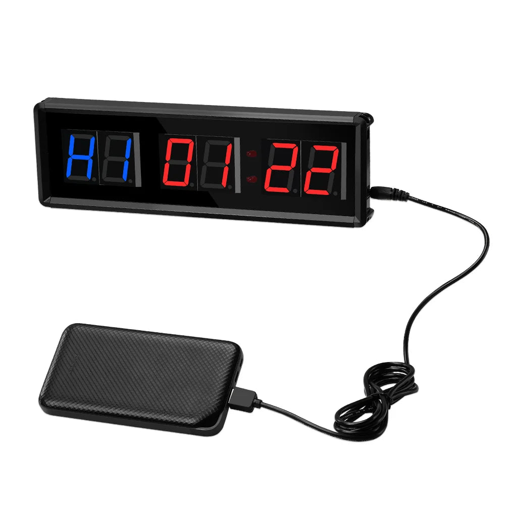 Remote control LED sports training clock timer