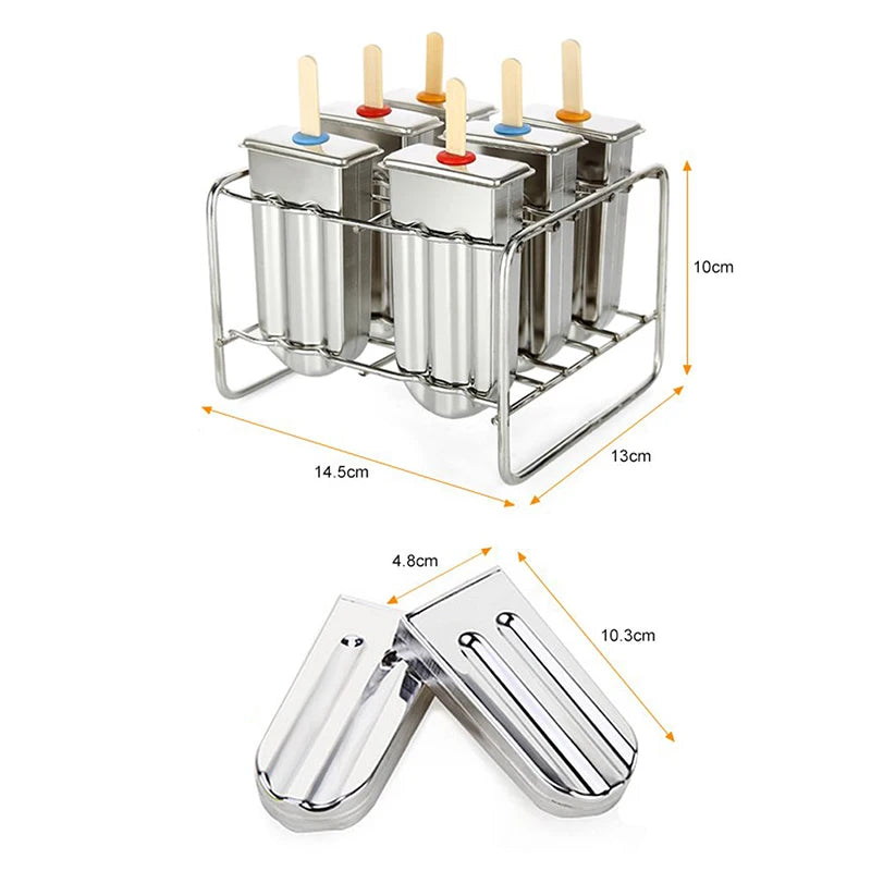 Stainless Steel Frozen Ice Cream Mold with Holder