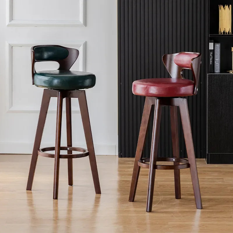 VIP American Solid Wood Stool Rotating