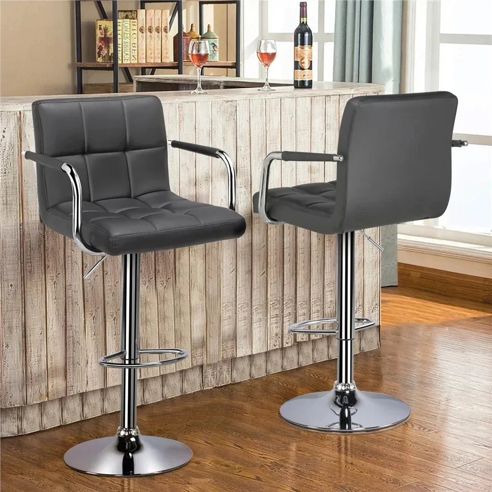 V1 Adjustable modern faux leather bar stool