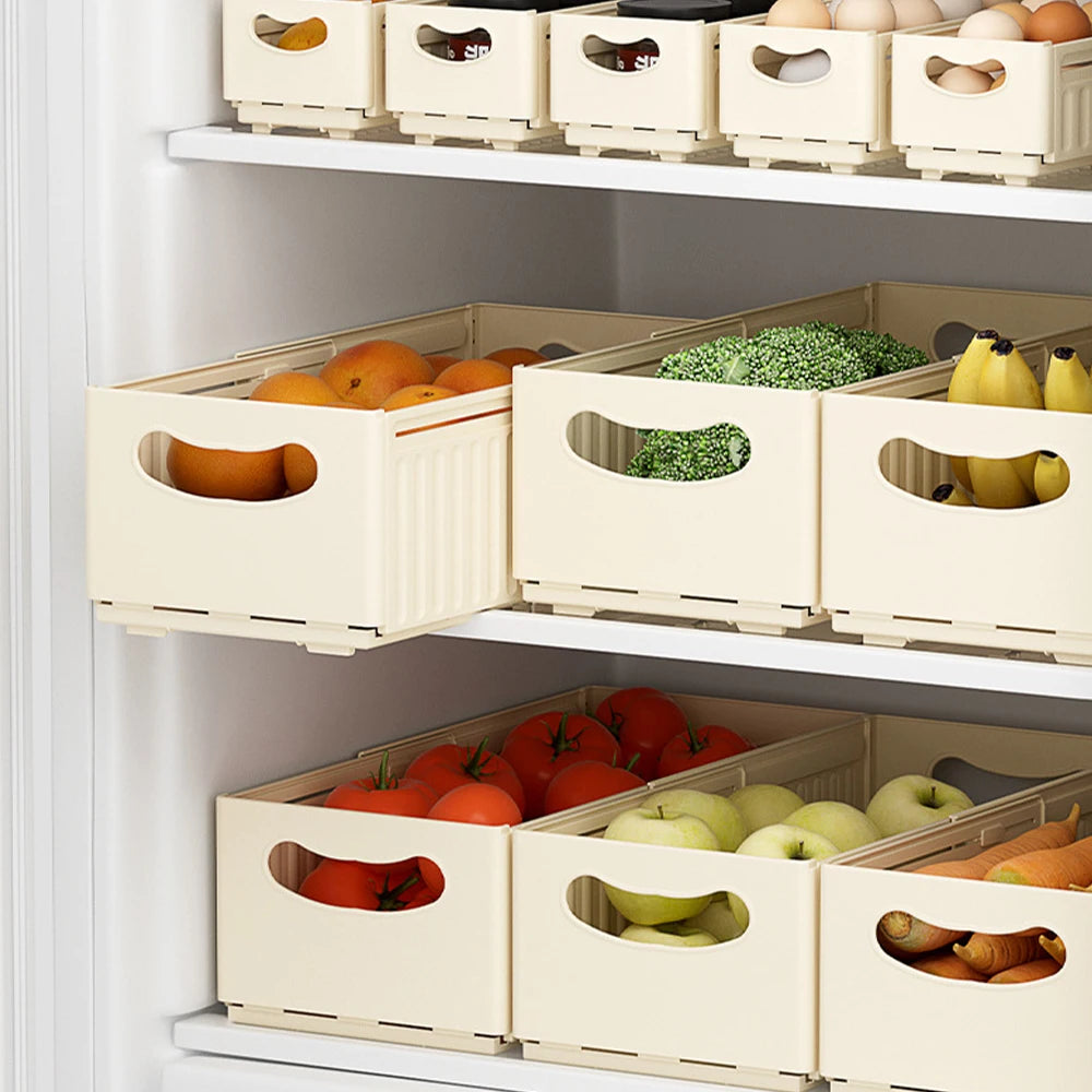 Kitchen Storage Box Retractable Multifunctional Storage Basket Cabinet Storage Organizer Drawers Storage Box Kitchen Organizer