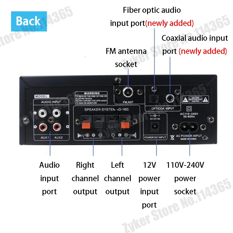 Sound Amplifiers Bluetooth Digital  Remote Control