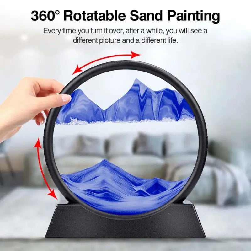 Quicksand Painting  Round Deep Sea Sandscape