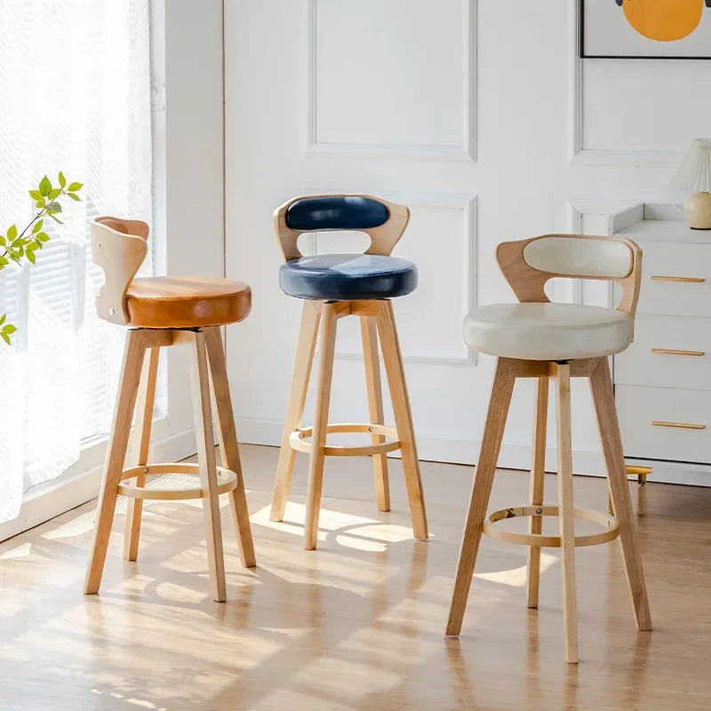 VIP American Solid Wood Stool Rotating