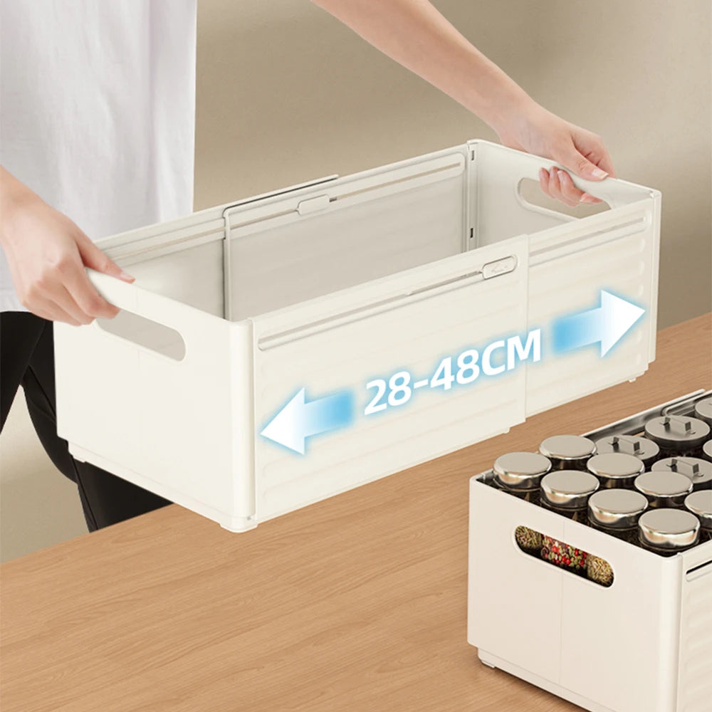 Kitchen Storage Box Retractable Multifunctional Storage Basket Cabinet Storage Organizer Drawers Storage Box Kitchen Organizer