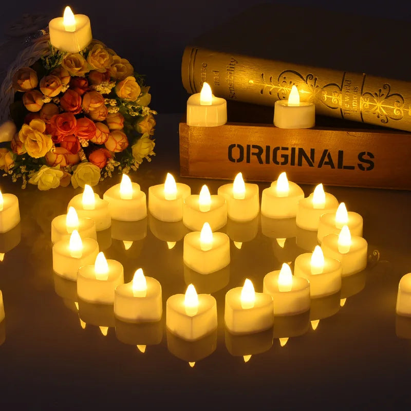 Flameless Led Candle  Heart-shaped