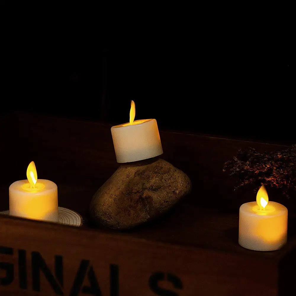 Flameless Moving Wick Candles With Remote Control