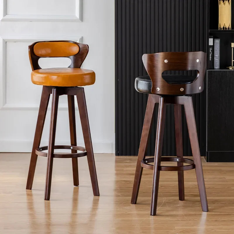 VIP American Solid Wood Stool Rotating