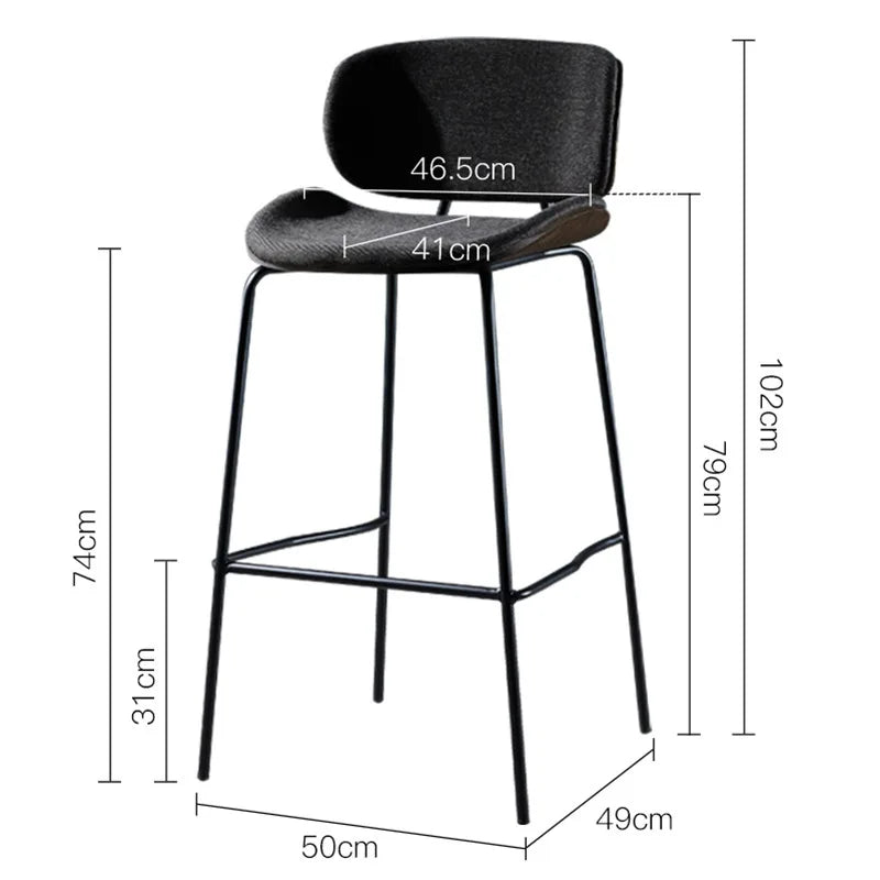 VIP  black casual solid wood  high chair