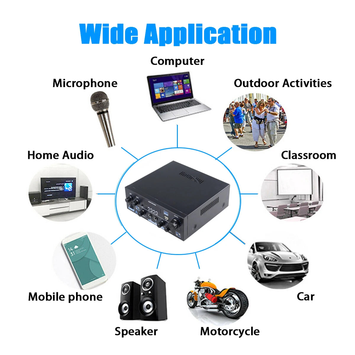 Sound Amplifiers Bluetooth Digital  Remote Control