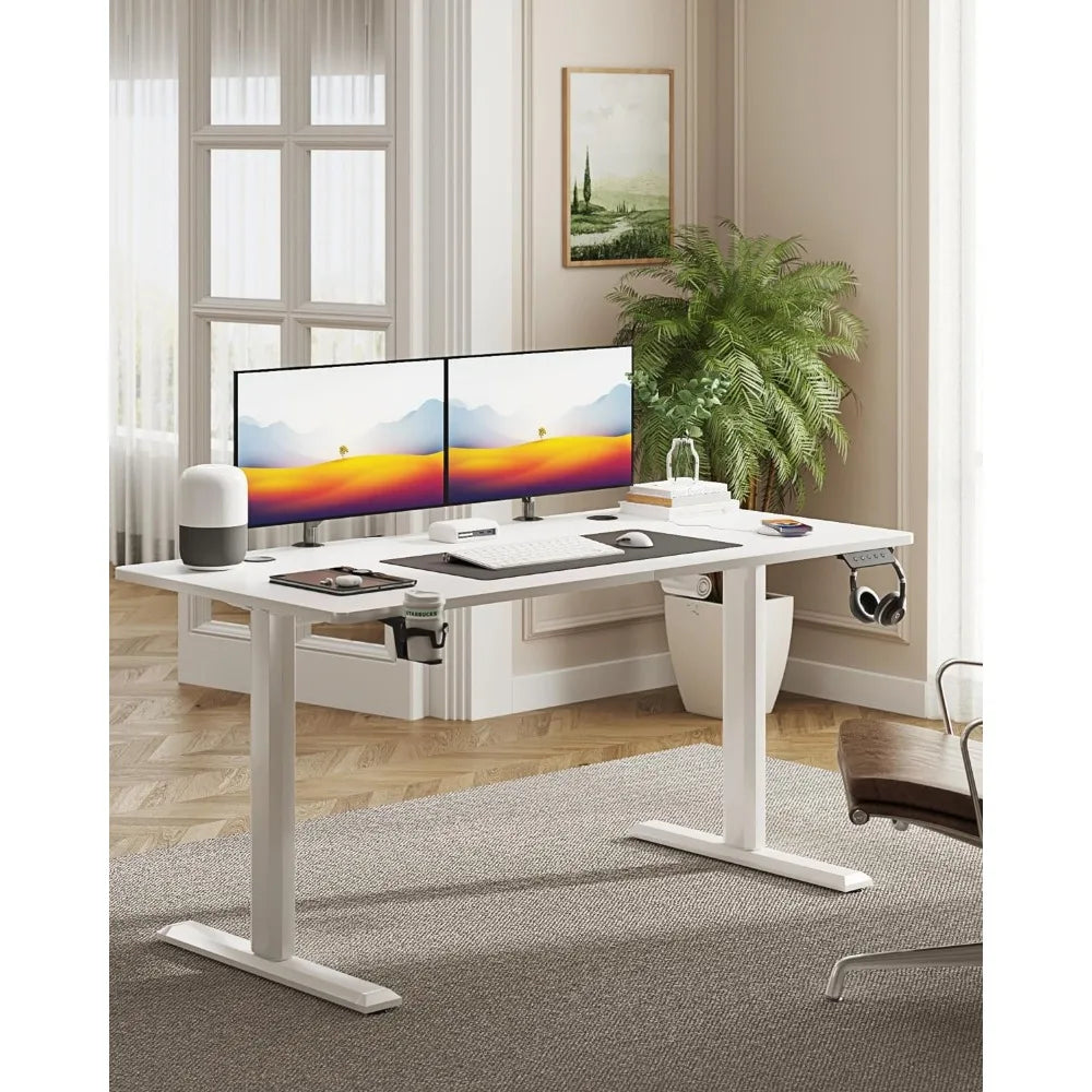 Pc Setup Desk  Computer Offices White Mobile