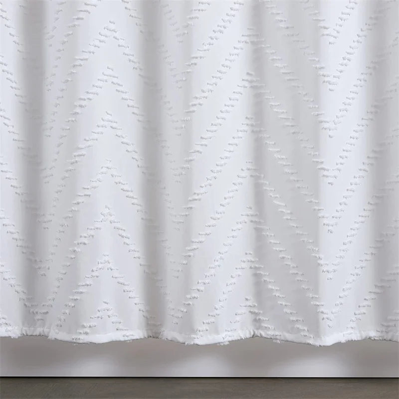 white Shower Curtain Woven Fabric