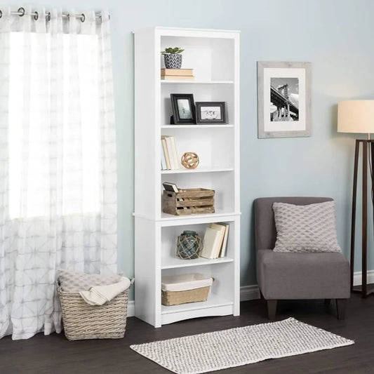 Home Tall 6-Shelf Bookcase Bookshelf