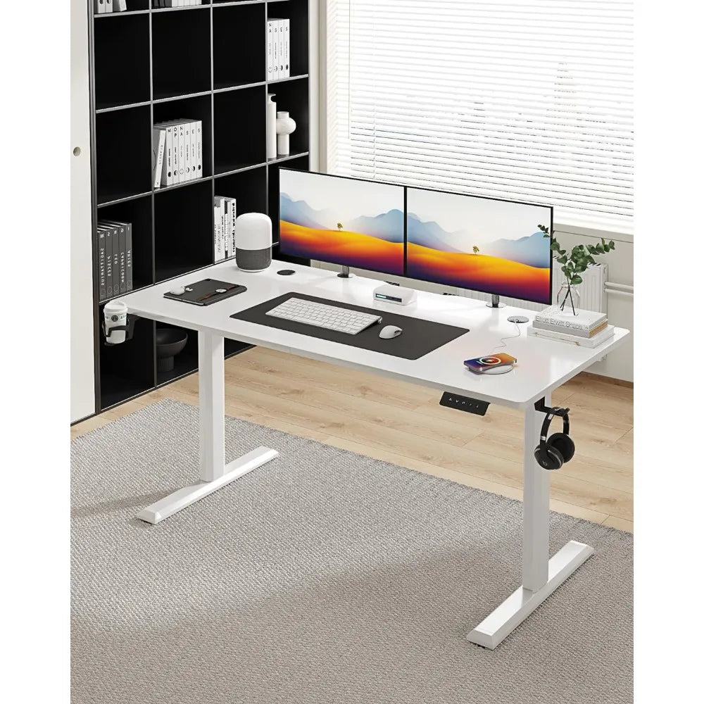 Pc Setup Desk  Computer Offices White Mobile