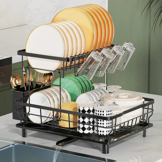 Multifunctional Dish Drainer with Drainboard