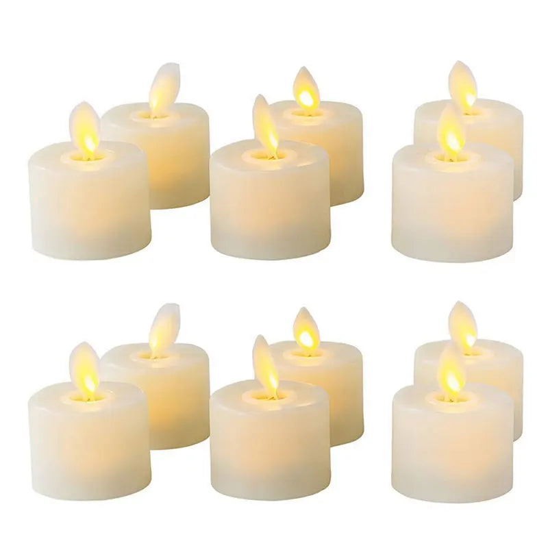 Flameless Moving Wick Candles With Remote Control